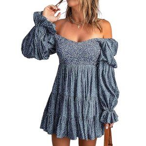 NWOT Dokotoo Womens Summer Spring Elegant Off The Shoulder Dress